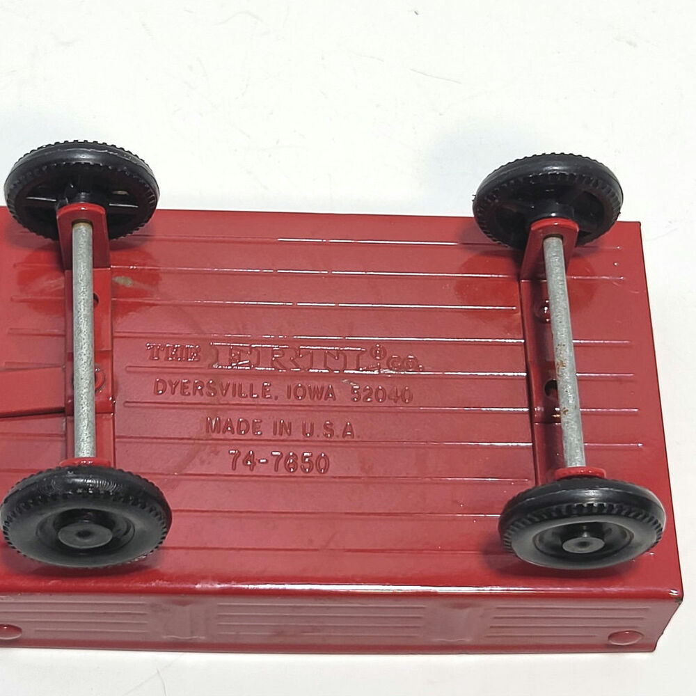 Vintage Ertl Red Metal Trailer Toy 74-7650 Made in USA Dyersville Iowa - Picture 3 of 7